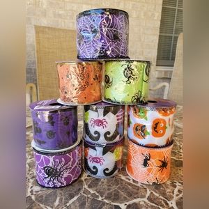 Halloween Wire Edge Ribbon Lot